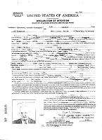 Joe Merlo Naturalization Joe Merlo's U.S. Immigration papers signed and submitted on October 10, 1939.